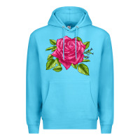 Ocean Blue Perfume Delight Rose Premium Hoodie - LillyAllenDesigns