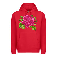 Red Perfume Delight Rose Premium Hoodie - LillyAllenDesigns