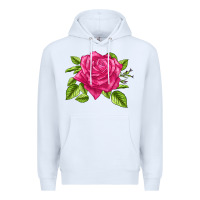 White Perfume Delight Rose Premium Hoodie - LillyAllenDesigns