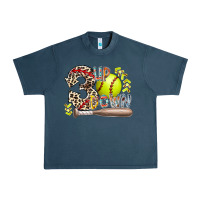 Midnight Navy three up down softball Urban Heavy Tee - RacoonDesign