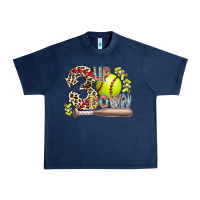 Navy three up down softball Urban Heavy Tee - RacoonDesign