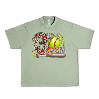 Oil Green three up down softball Urban Heavy Tee - RacoonDesign