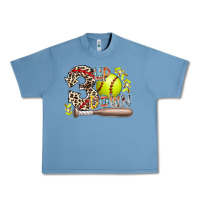Pebble Blue three up down softball Urban Heavy Tee - RacoonDesign