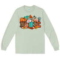 Matcha nurse with fall element Long Sleeve Tee - AdoDesignShop
