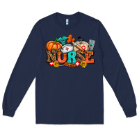 Navy nurse with fall element Long Sleeve Tee - AdoDesignShop