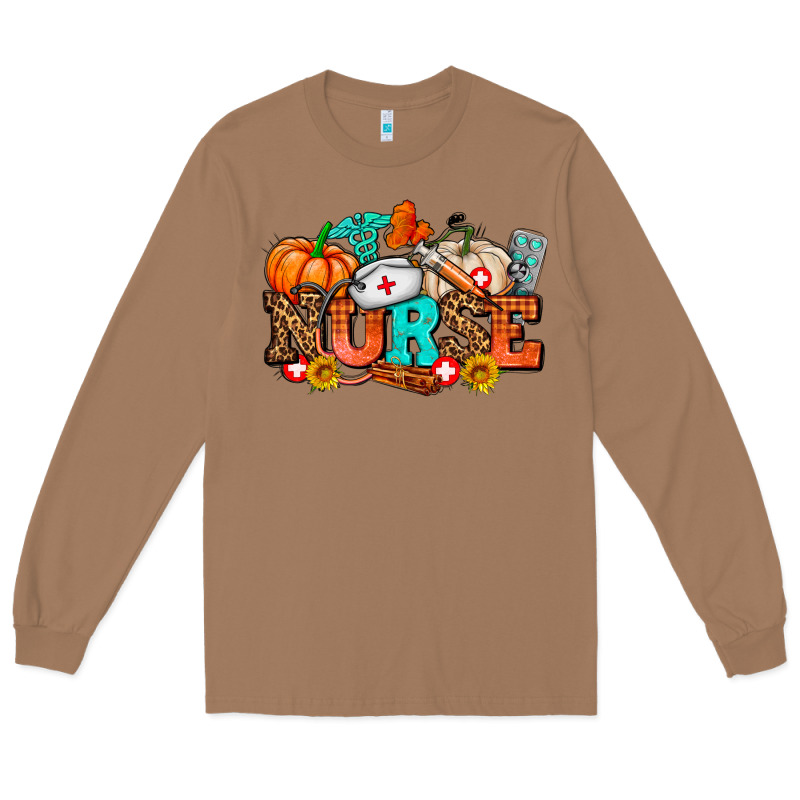 Nurse With Fall Element Long Sleeve Tee by AdoDesignShop | Teevron