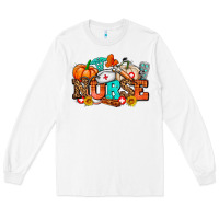 White nurse with fall element Long Sleeve Tee - AdoDesignShop