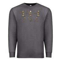 Charcoal Heather dancing skeletons Premium Sweatshirt - MaliasSmallBusiness