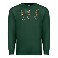Sports Green dancing skeletons Premium Sweatshirt - MaliasSmallBusiness