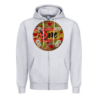 Heather Grey ladybug one ornament Zipper Hoodie - BarkalooDesign