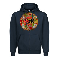 Navy ladybug one ornament Zipper Hoodie - BarkalooDesign