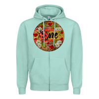 Seafoam ladybug one ornament Zipper Hoodie - BarkalooDesign