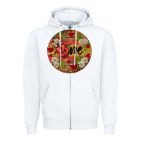 White ladybug one ornament Zipper Hoodie - BarkalooDesign