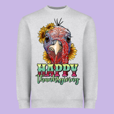 Happy Thanksgiving Turkey Heavyweight Sweatshirt Designed By Ranaportraitstore