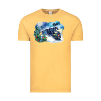 Vintage Mustard polar express winter Vintage Tee - FaDigitalArtStudio