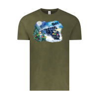 Vintage Olive polar express winter Vintage Tee - FaDigitalArtStudio