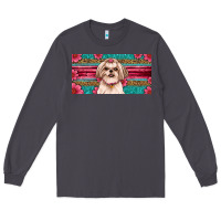 Smoke Western Shih Tzu License Plate Design Long Sleeve Tee - JahusDesignShop