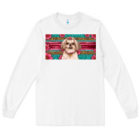 White Western Shih Tzu License Plate Design Long Sleeve Tee - JahusDesignShop