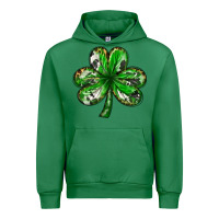 Emerald shamrock with leopard and cowhide Urban Hoodie - NancyCooperArtShop