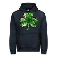 Navy shamrock with leopard and cowhide Urban Hoodie - NancyCooperArtShop
