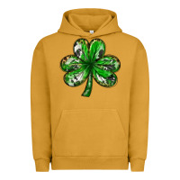 Pigment Peanut Butter shamrock with leopard and cowhide Urban Hoodie - NancyCooperArtShop