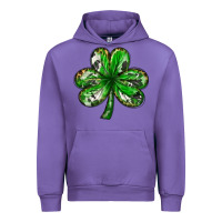 Tulip shamrock with leopard and cowhide Urban Hoodie - NancyCooperArtShop