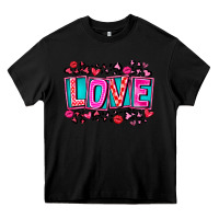 Black Love Valentine Heavy Core Tee - CowhideDigitalArt