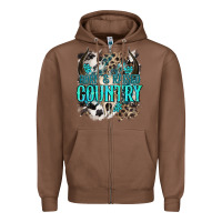 Chestnut born  raised country Zipper Hoodie - NancyCooperArtShop