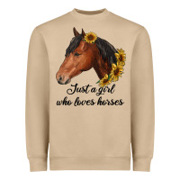 Just A Girl Who Loves Horses Heavyweight Sweatshirt | Teevron
