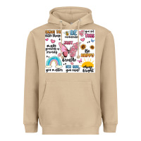 Mushroom positive affirmations Heavyweight Hoodie - MaliasSmallBusiness