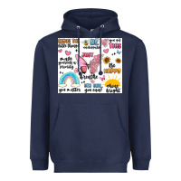 Navy positive affirmations Heavyweight Hoodie - MaliasSmallBusiness