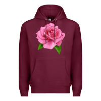 Burgundy Perfume Delight Rose Premium Hoodie - LillyAllenDesigns