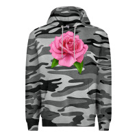 Slate Camo Perfume Delight Rose Premium Hoodie - LillyAllenDesigns