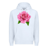 White Perfume Delight Rose Premium Hoodie - LillyAllenDesigns