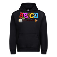 Black abcd back to school Urban Hoodie - NancyCooperArtShop