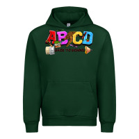 Forest Green abcd back to school Urban Hoodie - NancyCooperArtShop