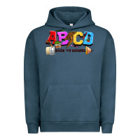 Pigment Midnight Navy abcd back to school Urban Hoodie - NancyCooperArtShop