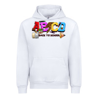 White abcd back to school Urban Hoodie - NancyCooperArtShop