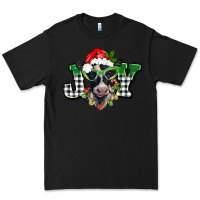 Black Christmas joy black and white cow Premium Tee - BarkalooDesign