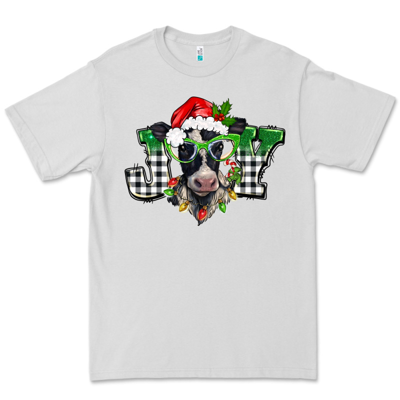 Christmas Joy Black And White Cow Premium Tee by BarkalooDesign | Teevron