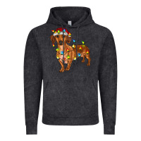 Vintage Black dachshund with christmas lights Vintage Hoodie - RanaPortraitStore
