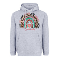 Heather Grey teacher rainbow Heavyweight Hoodie - MaliasSmallBusiness