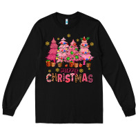 Black pink christmas trees Long Sleeve Tee - AdoDesignShop