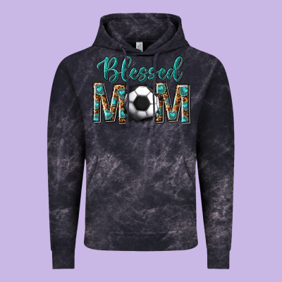 Western Blessed Mom With Soccer Vintage Hoodie Designed By Texasbilliewilder