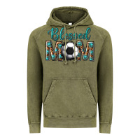 Vintage Olive western blessed mom with soccer Vintage Hoodie - texasbilliewilder