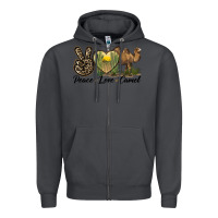 Smoke peace love camel Zipper Hoodie - LillyAllenDesigns