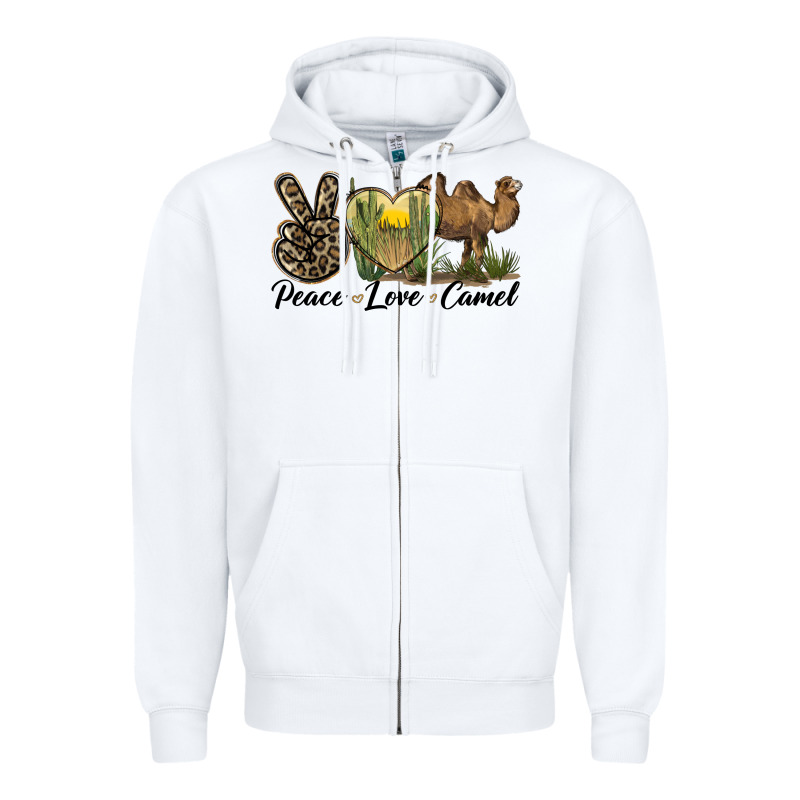 Peace Love Camel Zipper Hoodie by LillyAllenDesigns | Teevron