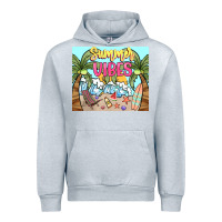 Heather Grey summer vibes Urban Hoodie - NancyCooperArtShop