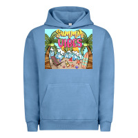 Pigment Pebble Blue summer vibes Urban Hoodie - NancyCooperArtShop