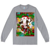 Heather Grey christmas cow air freshener Long Sleeve Tee - Artiststas